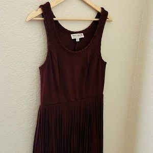 LIKE NEW! Lady Luck Faux Suede Fringe Dress in RUST COPPER SIZE